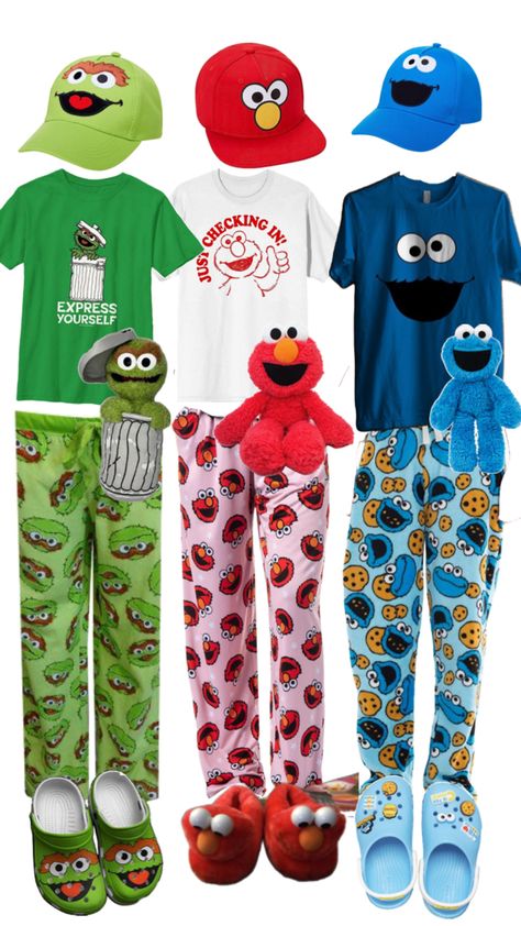 sesame street matching outfits trio Trio Matching Outfits, Trio Matching, Matching Ideas, Street Outfit, Christmas Wishes, Sesame Street, Matching Outfits, With Friends, Outfit Inspo