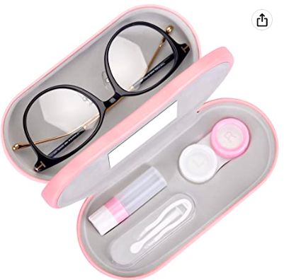 Pink Contacts, Contact Solution, Glasses Frames Trendy, Contact Lenses Case, Contact Case, Contact Lens Solution, Contact Lens Cases, Contact Lens Case, Pink Cases