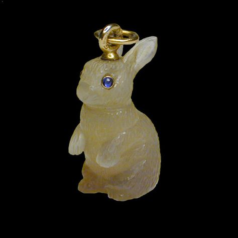 Fawn Velveteen, Miniature Rabbits, Sapphire Eyes, Faberge Jewelry, Yellow Gold Ring, Animal Jewelry, Vintage Jewellery, Vintage Charms, Kitsch