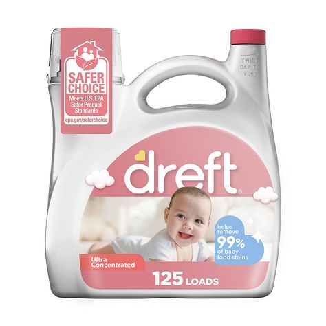 When it comes to caring for your baby, every step should be gentle. Specially formulated for the unique needs of baby items. Dreft liquid laundry detergent has been helping mothers clean baby clothes for over 75 years. Dreft is the baby laundry detergent brand most recommended by pediatricians.  Product Features:  * Now located in the laundry aisle in club * Trusted by moms for over 80 years * #1 pediatrician-recommended baby detergent * Recommended by Pampers * Gentle for baby, yet tough on stains * Includes 170 oz. bottle  Product Warnings and Restrictions:  Eye Irritant. Harmful if swallowed. Keep out of reach of children. If swallowed, give a glassful of water. Call a physician. In case of eye contact, flush with water. Do not reuse this package for dispensing beverages or other liquid Dreft Laundry Detergent, Laundry Detergent Brands, Mini Laundry, Detergent Brands, Baby Laundry Detergent, Baby Detergent, Baby Laundry, Crawling Baby, Food Stains