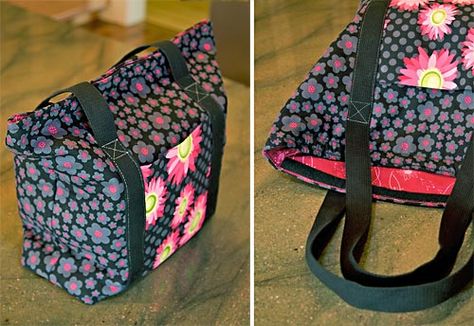 Insulated Shopping Tote Thread Catchers, Grocery Bag Pattern, Storing Plastic Bags, Sew Bag, Quilted Bag Patterns, Insulated Tote Bag, Tote Tutorial, Sew Bags, Quilted Bags