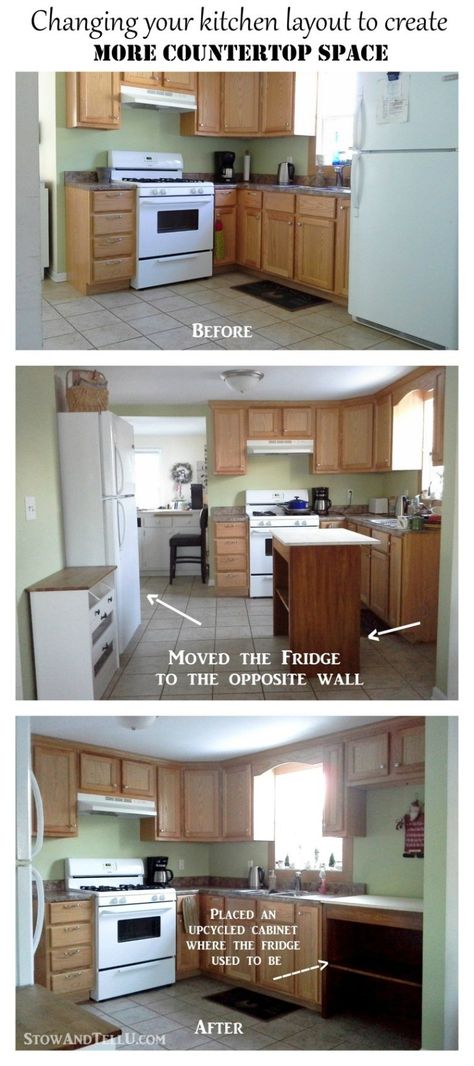 How I Found More Kitchen Counter Space Kitchen Counter Space Ideas, Counter Space Ideas, Extra Kitchen Counter Space, Kitchen Counter Diy, Extra Counter Space, Small Kitchen Counter, Kitchen Counter Space, Upcycled Cabinet, Guest Bedroom Office