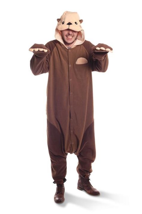 Sea Otter Kigurumi Onesie X-Tall Otter Onesie, Otter Costume, Animal Onesies, See Tattoo, Easy Costume, Onesie Costumes, Bing Bong, Animal Onesie, Halloween Onesie