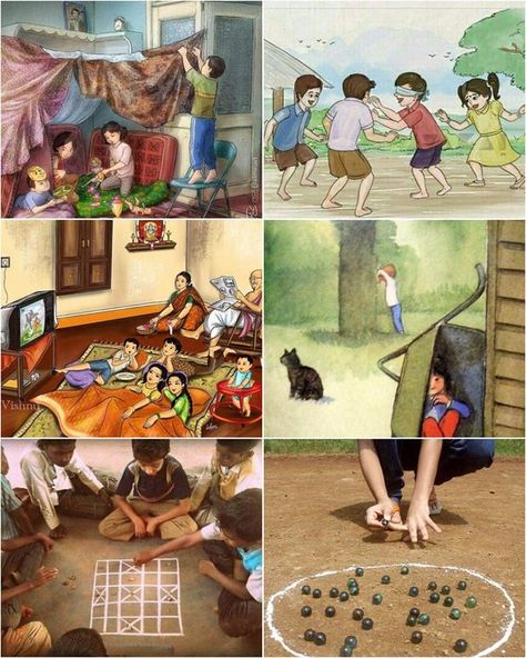 Life Before Internet, Village Kids, Cartoon Home, Moral Of The Story, Nostalgia Art, Peaceful Energy, Those Were The Days, Be Mindful, Story Book