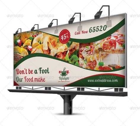 Restaurant Business Billboard  Volume 1 Business Restaurant, Dont Be A Fool, Ui Design Principles, Restaurant Ad, Art Branding, Ui Design Trends, Restaurant Business, Billboard Design, Custom Desk