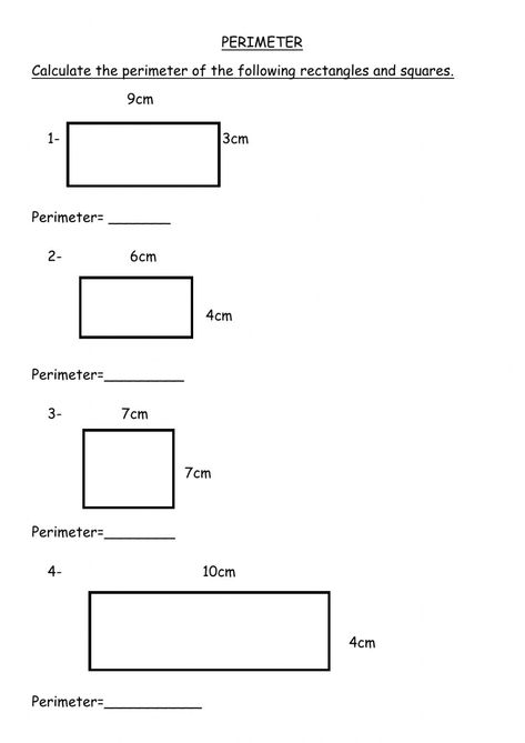 Rectangle Worksheet, Perimeter Of Rectangle, Perimeter Worksheets, Regular Polygon, Shapes Worksheets, Busy Teacher, Free Printable Worksheets, School Subjects, Google Classroom