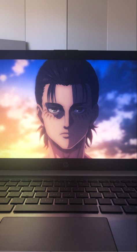 Watching Aot Laptop Aesthetic, Couple Watching Anime, Anime Watching Tv Aesthetic, Aot Eremika, City Life Photography, Instagram Movie, Scary Mask, Cute Fall Wallpaper, Portrait Photography Women