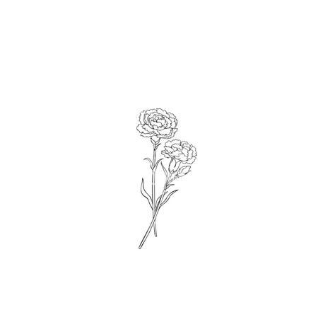 Small Carnation Tattoo Finger, Carnation Finger Tattoo, Dainty Marigold Flower Tattoo, Carnation Ankle Tattoo, Mexican Marigold Tattoo, Dianthus Tattoo, White Carnation Tattoo, Carnation Flower Tattoo Arm, Carnation Tattoo Outline