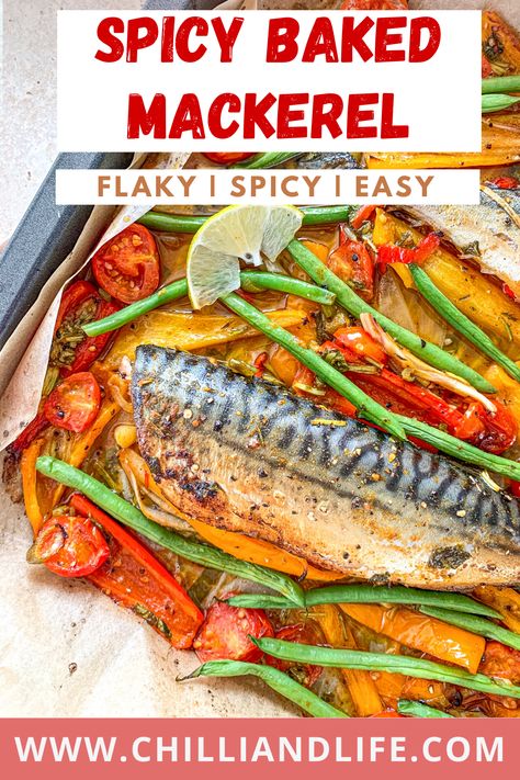 Baked Mackerel, Mackerel Recipe, Easy Sheet Pan Dinner, Lazy Dinner, Mackerel Recipes, Lazy Dinners, Mackerel Fish, Baked Fish Recipes, Bake Easy