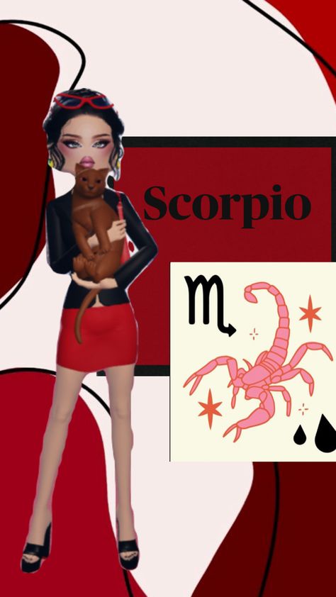 #zodiac#red#black#scorpio#dti Black Scorpio, Zodiac Signs Scorpio, Dress To Impress, Zodiac Signs, Black And Red, Signs, Red, Black