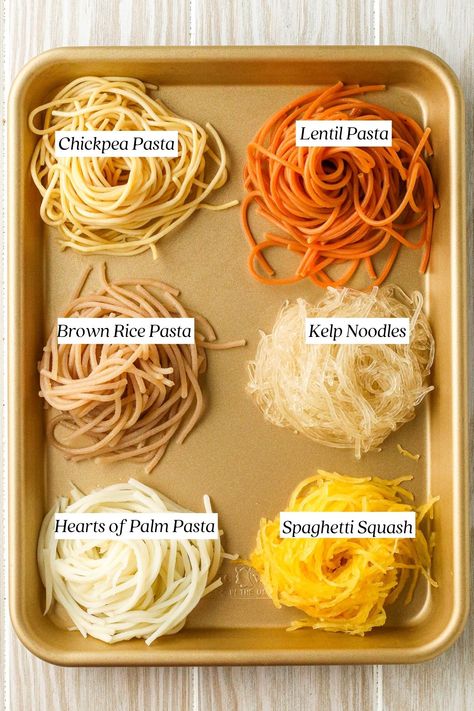 7 Best Healthy Pasta Alternatives - Legally Healthy Blonde Healthy Pasta Alternatives, Low Calorie Pasta, Salad Add Ins, Pasta Calories, Healthy Spaghetti, Pasta Substitute, Healthy Noodles, Pasta Alternative, Pasta Noodle Recipe