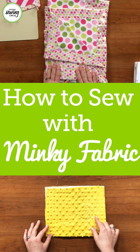 Cuddle fabric, sometimes called Minky, is a soft fabric that is popular to use when sewing for children or babies. Ellen March gives you tips for how to work with this fabric, how to pair it with other fabrics and even gives several fun project ideas. Sewing With Minky, Sewing Circles, Beginner Sewing, Beginner Sewing Projects Easy, Lint Roller, Leftover Fabric, Fabric Baskets, How To Work, Sewing Projects For Beginners