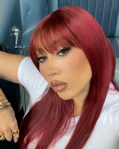 Kali Uchis Red Hair, Kali Uchis Instagram, Red Hair Era, Mother Kali, Prom Eye Makeup, Kali Uchis, Pretty Colours, Redheads, Dyed Hair