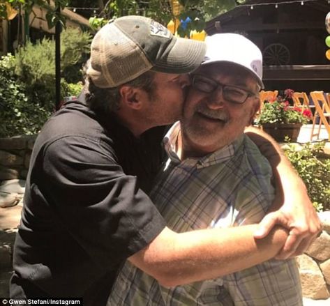 Gwen Stefani shares a kiss with boyfriend Blake Shelton | Daily Mail Online Boyfriend's Birthday, Sweet Snap, Gwen Stefani And Blake, With Boyfriend, Blake Shelton, Boyfriend Birthday, Gwen Stefani, A Kiss, Getting Old