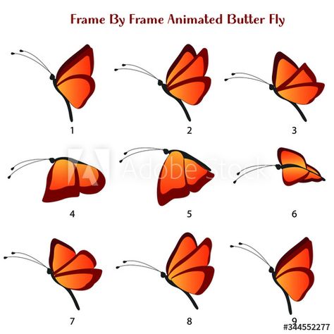 Butter fly Vector Illustration, Frame by Frame Animated Butterfly editable source file #AD , #Illustration, #Frame, #Vector, #Butter, #fly Person Animation, Butterfly Animation, Flying Animation, Butterfly Animated, File Illustration, Butterfly Flying, Frame By Frame, Ad Illustration, Frame By Frame Animation