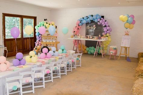 Some Bunny Is One 1st Birthday Party - Pretty My Party - Party Ideas Pastel Bunny Birthday Party, Some Bunny Is One Dessert Table, Some Bunny Is Turning One Balloon Arch, Some Bunny Is Turning One Backdrop, Table Set Up For Bunny Party, 1st Birthday Party Favors, Custom Bunny, 1st Birthday Party For Girls, First Birthday Party Decorations