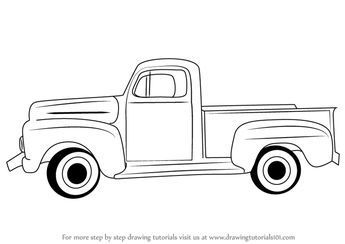 Ford 79, Cartoon Drawing For Kids, Truck Drawing, Cartoon Car Drawing, Drawing Sheet, Classic Ford Trucks, Old Truck, Old Pickup, Vw Vintage