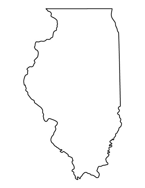 Illinois pattern. Use the printable outline for crafts, creating stencils, scrapbooking, and more. Free PDF template to download and print at http://patternuniverse.com/download/illinois-pattern/ Illinois State Outline, Illinois Tattoo Ideas, Illinois Tattoo, Chicago Things To Do, Illinois State, State Outline, Felt Patterns, Cricut Creations, Thigh Tattoo