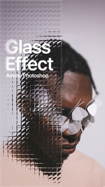 Glass Distortion, Glass Photoshop, Black And White Gradient, Gradient Shapes, Photoshop Tuts, Gaussian Blur, Instagram Branding Design, Photoshop Tutorial Typography, Photoshop Poster