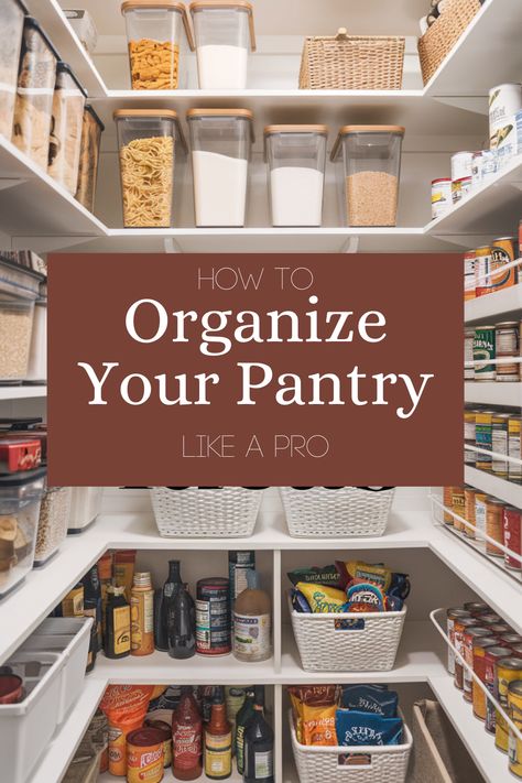 Transform your pantry with these genius organization tips! From clear containers to space-saving hacks, create a functional and tidy pantry you’ll love. Acrylic Pantry Organization, Lazy Susan Pantry Organization, Thrifted Pantry Organization, Pegboard Pantry Organization, Organization Ideas For The Pantry, Small Food Pantry Organization, Organize Deep Pantry Cabinet, Organization Ideas For The Home Pantry, Food Cupboard Organization