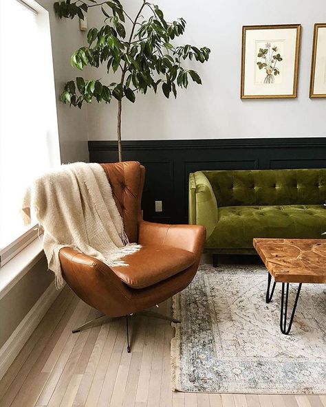 Pottery Barn on Instagram: “Our Wells Swivel Armchair is the perfect addition for your cozy corner 💛 Our most customizable favorite, it also comes in tufted…” Leather Swivel Chair Living Room, Leather Chair Office, Mid Century Modern Swivel Chair, Apartment Upgrades, University Office, Whiskey Room, Prospect House, Cocktail Lounge, Leather Swivel Chair