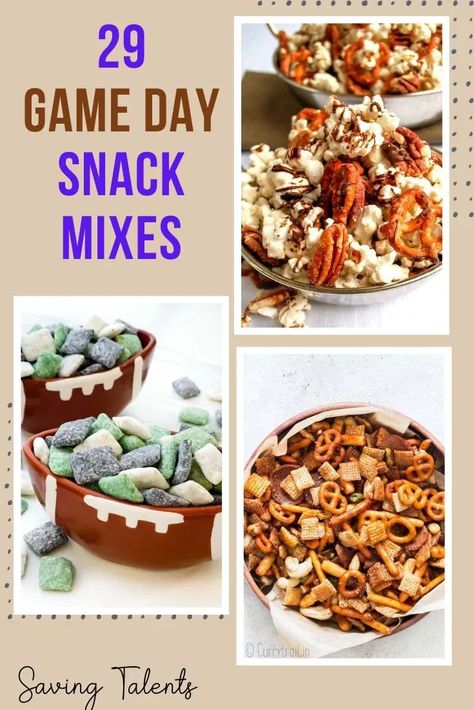 Get ready to elevate your Super Bowl party with our tantalizing roundup of snack mix recipes! As the excitement of the game unfolds, what could be better than having a variety of irresistible snack mixes at hand to fuel the cheering and conversations? In this post, we’ve gathered an array of snack mix ideas that are not only easy to whip up but are also guaranteed crowd-pleasers. Basketball Party Snacks, Football Snack Mix Super Bowl, Snack Mix For Tailgate, Football Team After Game Snacks, Game Day Snacks For Kids Sports, Super Bowl Snack Stadium Diy, Inexpensive Dinner Recipes, Cheap Dinner Recipes, Best Party Food