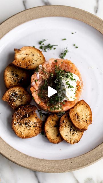 Kylie Mazon-Chambers on Instagram: "Salmon tartare but made with smoked salmon! The cured fish retains the texture of the raw fish while making it a great option for those who don’t like raw fish or for those in areas where sushi-grade fish is inaccessible. INGREDIENTS: 8 ounces Gaspe Nova smoked salmon, finely chopped 2 teaspoons extra-virgin olive oil 2 tablespoons minced shallot 1 tablespoon finely diced chives, divided 1 tablespoon creme fraiche 1 teaspoon diced fresh dill 1 teaspoon lemon zest full instructions & recipe on site [cookingwithcocktailrings.com] #salmon #tartare #holidaycooking #easyappetizers" Cured Fish, Salmon Tartar, Salmon Tartare, Cured Salmon, Raw Fish, Catch Of The Day, Lemon Rind, Fresh Dill, Tofu Recipes