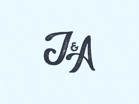 J & A monogram texture stamp script lettering J And N Letters Love, E And J, J And A Tattoo, A J Wallpaper, J+a Wallpaper, Tattpp Ideas Woman, J A Logo Design, Jh Initials, J And A Letter Wallpaper