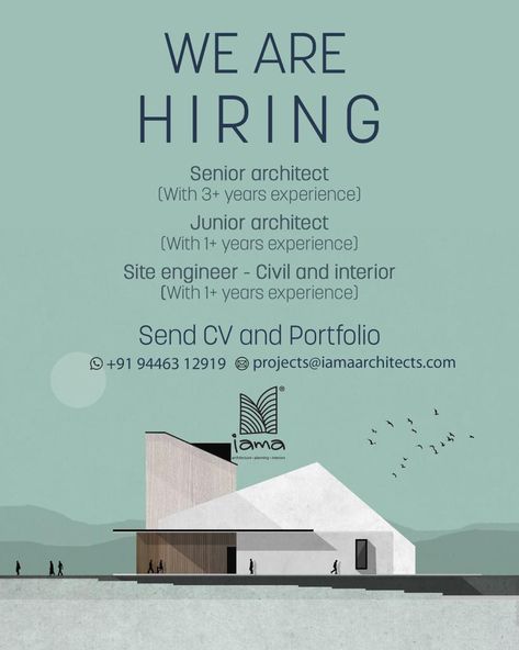 Architect Poster Design, Architect Poster, Engineering Poster, Site Engineer, Hiring Ad, Architect Jobs, Hiring Poster, Recruitment Poster, Urban Landscape Design