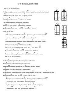 Im yours Ukulele Tabs Im Yours Ukulele Chords, Im Yours Ukulele, Ukulele Songs Beginner, Im Yours, Easy Ukulele Songs, Ukulele Chords Chart, Cool Ukulele, Ukulele Chords Songs, Uke Songs