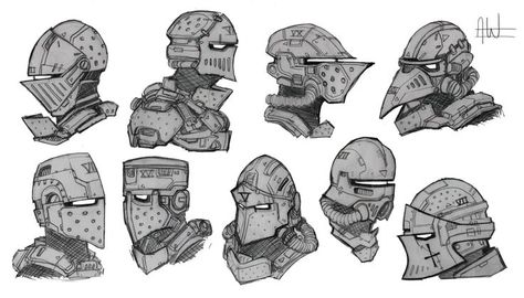 Copper Armor, Knight Helmet, Anime Knight, Helmet Concept, Armor Drawing, Medieval Helmets, Knights Helmet, 다크 판타지, Knight Armor