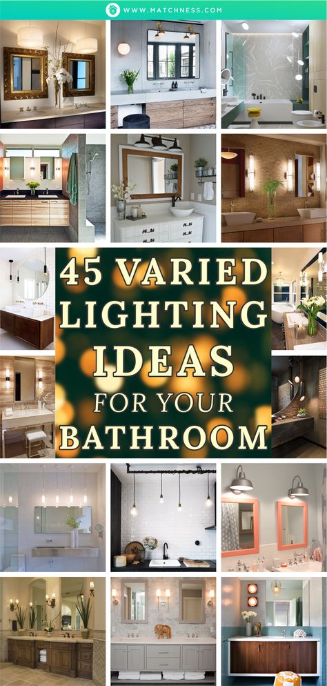 Bathroom Ceiling Light Fixtures Modern, Bathroom Light Ideas Ceiling, Joanna Gaines Bathroom Lighting, Bathroom Mirror With Lights Attached, Bathroom Pin Lights, Bathroom Remodel Lighting Fixtures, Ceiling Lights In Bathroom, Shower Room Lighting Ideas, Mirror And Lights Bathroom