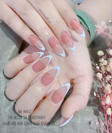 Nail Oval, New Year Nails, Nail Paint Shades, Usa Nails, Summer Nail Ideas, Nails Gel Nails, Nails Pretty, Korean Nails, Blush Nails