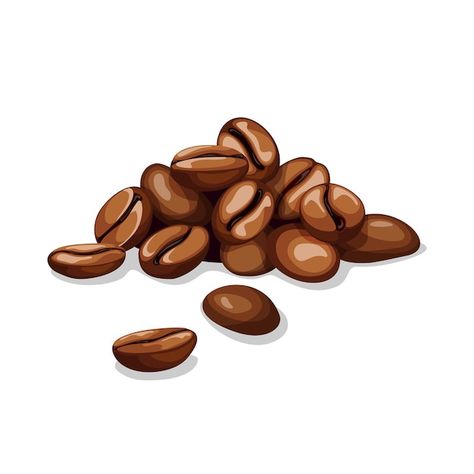 Coffee Beans Illustration, Beans Illustration, Vector Photo, Coffee Beans, Image Illustration, Premium Vector, Vector Art, White Background, Vector Illustration