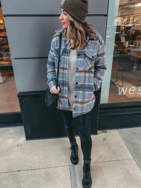 The Shacket I'm Living In FF Link-Up! Shacket Outfit Women, Shacket Outfit, Black Leggings Outfit, Classic Style Women, Link Up, Vest Outfits, Casual Fall Outfits, Fall Winter Outfits, Casual Fits