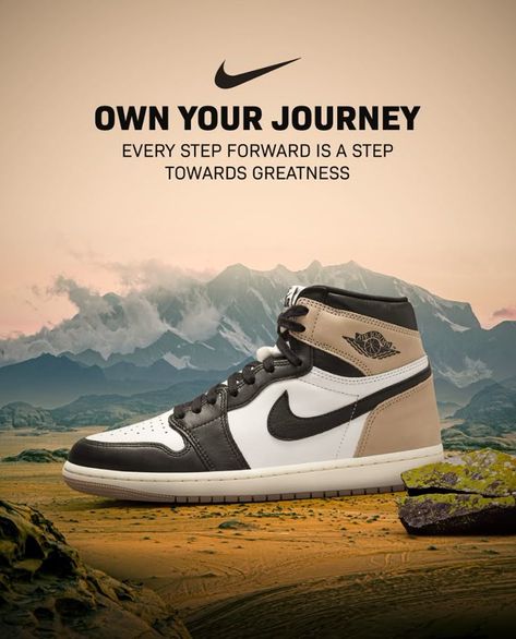 Footwear Advertisement Poster, Nike Creative Ads, Footwear Ads Ad Campaigns, Nike Ads Design, Sneakers Ads Design, Footwear Poster Design, Sneakers Creative Ads, Shoes Poster Design Ideas, Shoes Advertising Design