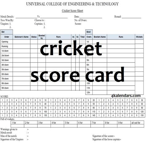 cricket score card pdf format Download sample blank cricket score card in pdf format, for free download. cricket scorecards pdf, cricket scorecard pdf, cricket score card pdf download, cricket score card pdf format, simple cricket score card pdf Cricket Score Card, Blank Monthly Calendar Template, Biodata Format, Cricket Score, Shree Ganesh, Monthly Calendar Template, Happy Janmashtami, Aesthetic Pastel, Create Website