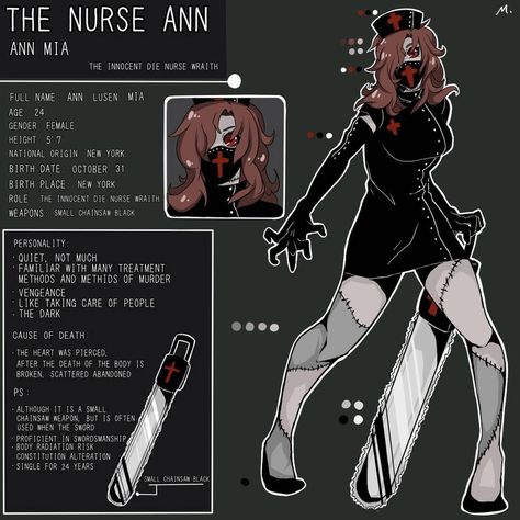 Nurse Ann, All Creepypasta Characters, Creepypasta Girls, Scary Creepypasta, Creepypasta Proxy, Creepy Pasta Family, Creepypasta Oc, Creepypasta Funny, Eyeless Jack