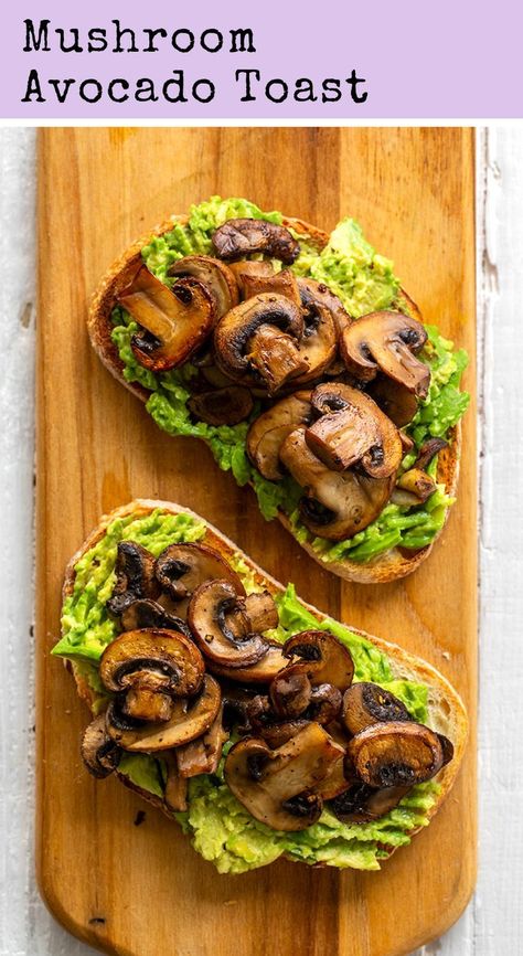 Mushroom Avocado Toast #food #recipe #vegan #brunch #easy #avocados Avocado Dessert, Vegan Brunch, Resep Diet, Makanan Diet, God Mat, Avocado Recipes, Diet Keto, Mushroom Recipes, Vegan Breakfast