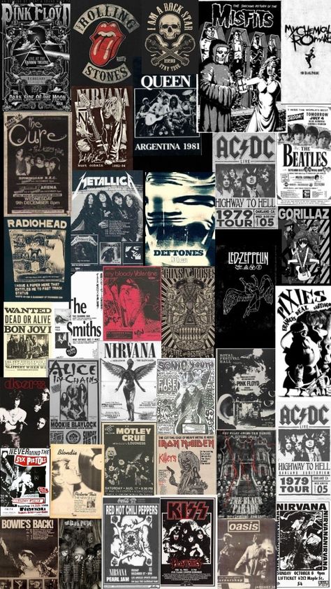 Band Iphone Wallpaper, Iphone Wallpaper Rock, Styl Grunge, Hippie Rock, Tipografi 3d, Rock Poster Art, Grunge Posters, Grunge Pictures, Rock Band Posters