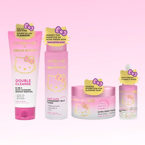 Makeup Kits Cute, My Christmas Wishlist Makuep, Skin Care Set At Target Under 40 Dollars, The Crème Shop X Hello Kitty, Rilakkuma Skincare, Hello Kitty Skincare Products, Hello Kitty Star Face, Creme X Hello Kitty, Hello Kitty Skin Care