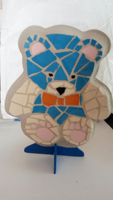 small baby blue mosaic bear Mosaic Ideas, Blue Mosaic, Small Baby, Baby Blue, Christmas Ornament, Mosaic, Christmas Ornaments, Christmas, Pattern