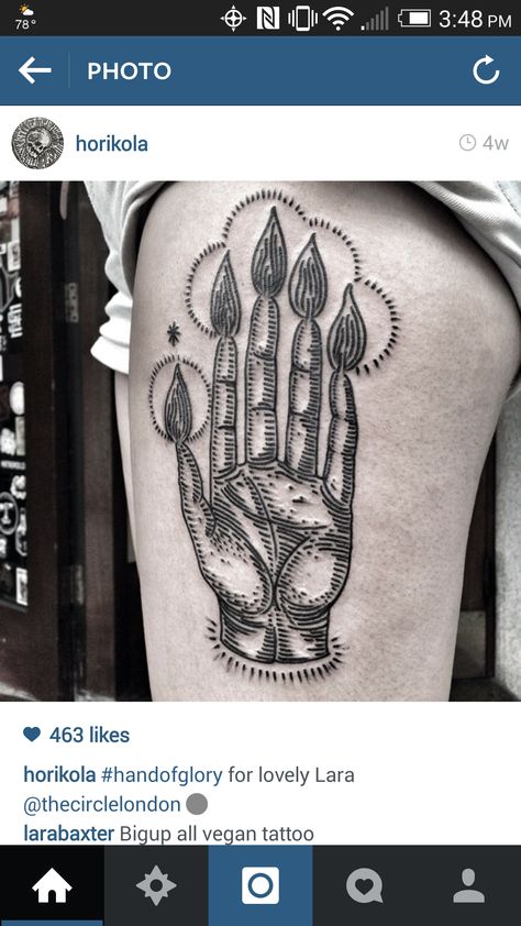 Hand Of Glory Tattoo, Hand Of Glory, Glory Tattoo, Tattoo Meaning, Body Mods, Tattoos With Meaning, Tattoos And Piercings, Hand Tattoos, Geometric Tattoo