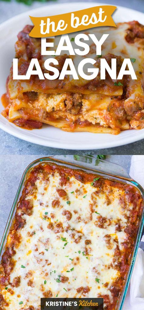 Beef Lasagna Recipe, Lasagna With Ricotta, The Best Lasagna, Classic Lasagna Recipe, Lasagna Recipe With Ricotta, Best Lasagna, Best Lasagna Recipe, Baked Lasagna, Easy Lasagna Recipe