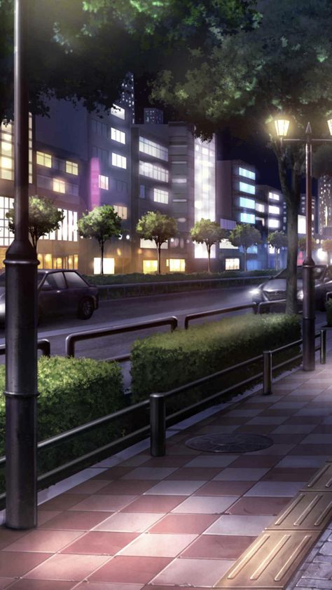 EXT. STREET SIDE - NIGHT Anime Background Night Street, Zepeto Background Aesthetic House, Zepeto Background Aesthetic, Zepeto Background Aesthetic Living Room, City Street Background, Hand Studies, Gacha Backgrounds Outside, City Sidewalk, Anime Street