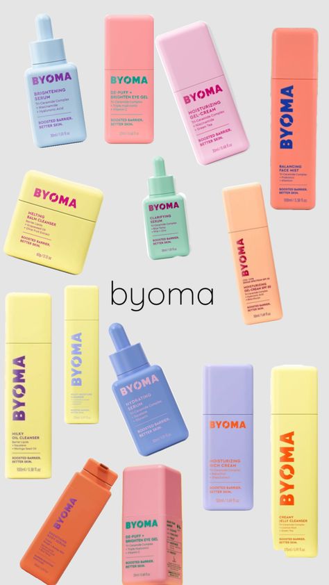 #byoma #skincare #comp #preppy Byoma Skincare, Eye Brightener, Eye Gel, Gel Cream, Better Skin, Hyaluronic Acid, Green Tea, Sephora, The Balm