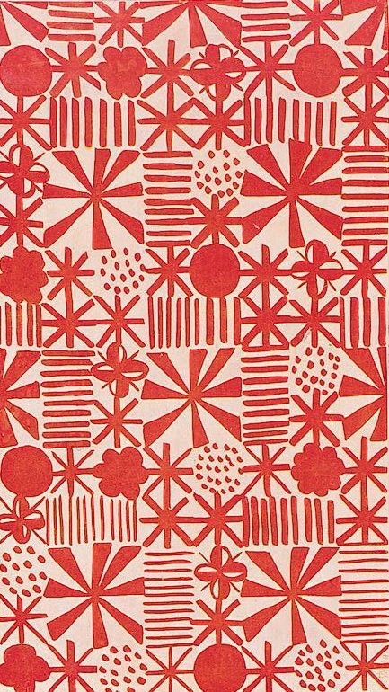 Jacqueline Groag; Textile Design, 1930. Jacqueline Groag, Printmaking Patterns, Lino Printmaking, Luxury Condo Interior, Condo Interior, Luxury Condo, Print Inspiration, Pattern Play, E Card