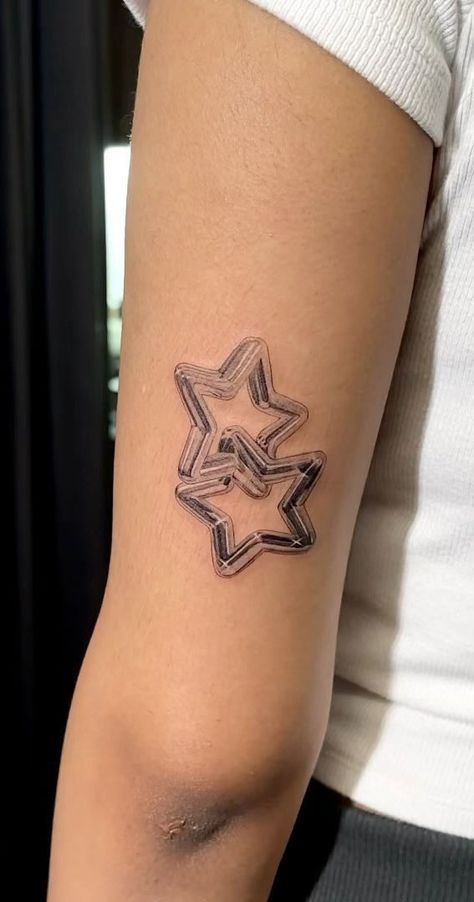 star tattoo, star tattoos, star tattoo designs, star tattoo ideas, star tattoo on arm, star tattoo on hand 3d Star Tattoo Designs, Thick Star Tattoo, Mother Daughter Star Tattoos, Star Chain Tattoo, Small Star Tattoo Ideas, Big Star Tattoo, Hand Star Tattoo, Cool Star Tattoos, Stars On Hand Tattoo