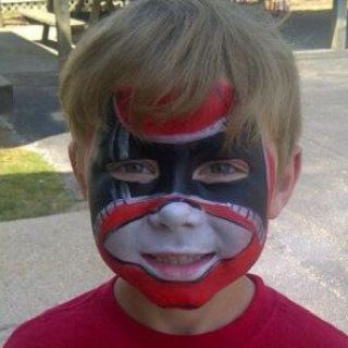 Red Power Ranger paint Power Ranger Face Paint, Red Power Ranger, Red Power, Power Ranger, Halloween Make Up, Halloween Make, Power Rangers, Body Painting, Face Painting