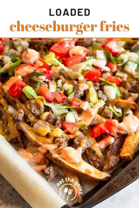 Loaded Fries Ground Beef, Healthy Comfort Food Dinners, Cheeseburger Fries, Pittsburgh Food, Best French Fries, Crispy Fries, Easy Foods, Crispy French Fries, Burger Fries